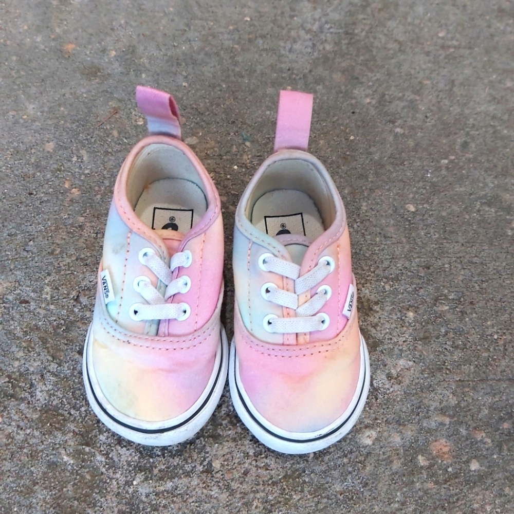 Pink tiedye Vans 4 toddlers